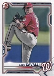 2021 Bowman Prospects Cade Cavalli #BP-99 card