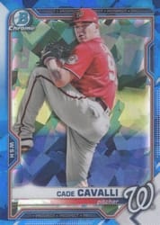 2021 Bowman Sapphire Edition Base Set Cade Cavalli #BCP-99 card