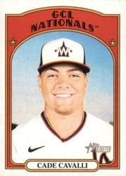 2021 Topps Heritage Minor League Base Set Cade Cavalli #93 card