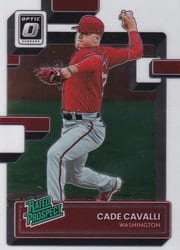 2022 Donruss Optic Rated Prospects Cade Cavalli #RP-13 card