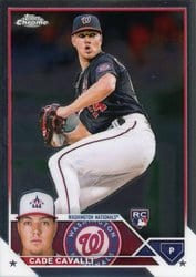 2023 Topps Chrome Base Set Cade Cavalli #61 card
