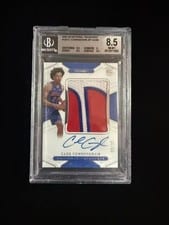 2021-22 Panini National Treasures Rookie Patch Autographs Cade Cunningham #123 card