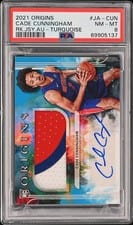 2021-22 Panini Origins Rookie Jersey Autographs Cade Cunningham #JA-CUN card
