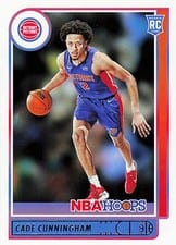 2021 Panini Hoops Cade Cunningham Red Back #201 card