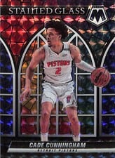 2021 Panini Mosaic Stained Glass Cade Cunningham #8 card