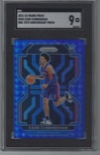 2021 Panini Prizm Cade Cunningham 75th Anniversary Blue Prizm #282 card