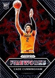 2021 Panini Prizm Draft Picks Fireworks Cade Cunningham #1 card