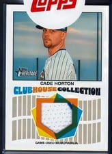 2026 Topps Heritage Clubhouse Collection Relics Cade Horton #CCR-CH card