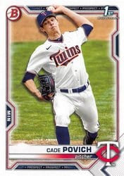 2021 Bowman Draft Base Set Cade Povich #BD-104 card