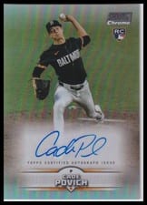 2025 Stadium Club Chrome Autographs Cade Povich #SCCA-CP card