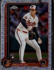 2025 Topps Chrome Logofractor Edition Base Set Cade Povich #140 card