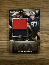 2024 Panini Black Rookie Patch Autographs Cade Stover #236 card