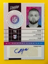 2024 Panini Prestige NFL Passport Signatures Cade Stover #NPS-CSR card
