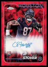 2024 Topps Chrome Sapphire Edition Rookies Autographs Sapphire Cade Stover #RA-CST card