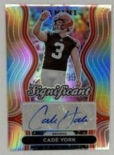 2024 Panini Prizm Significant Signatures Cade York #SS-CYK card
