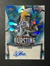 2025 Leaf Vivid Bursting With Talent Autographs Caden Durham #TA-CD1 card