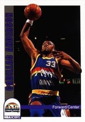 1992-93 Hoops Base Set Cadillac Anderson #54 card