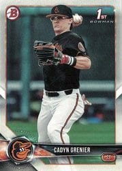 2018 Bowman Draft Base Set Cadyn Grenier #BD-134 card