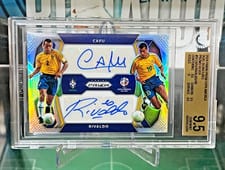 2024 Panini Prizm Copa America Dual Signatures Cafu / Rivaldo #DS-CR card