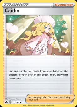 Chilling Reign Caitlin #132 card