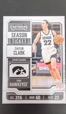 2024 Panini Caitlin Clark Collection College Contenders Caitlin Clark Dot #CC1 card