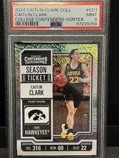 2024 Panini Caitlin Clark Collection College Contenders Caitlin Clark Vortex #CC1 card