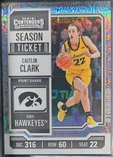 2024 Panini Caitlin Clark Collection College Contenders Caitlin Clark Dot #CC2 card