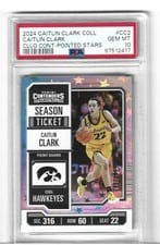 2024 Panini Caitlin Clark Collection College Contenders Caitlin Clark Stars #CC2 card
