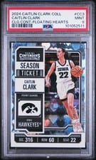 2024 Panini Caitlin Clark Collection College Contenders Caitlin Clark Hearts #CC3 card