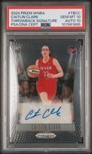 Caitlin Clark 2024 Panini Prizm WNBA Throwback Signatures card