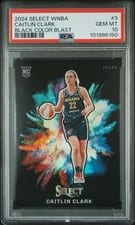 2024 Panini Select WNBA Black Color Blast Caitlin Clark #3 card