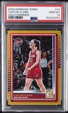 Caitlin Clark 2025 Panini Donruss WNBA #47 Gold Shimmer