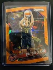 2025 Panini Prizm WNBA Caitlin Clark Orange Ice #22 card
