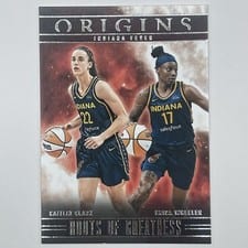 2024 Panini Origins WNBA Roots of Greatness Caitlin Clark/Erica Wheeler #6 card