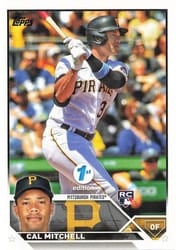 2023 Topps 1st Edition Base Set Cal Mitchell #313 card