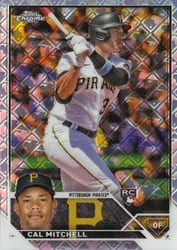 2023 Topps Chrome Logofractor Edition Base Set Cal Mitchell #108 card