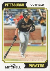 2023 Topps Heritage Base Set Cal Mitchell #66 card