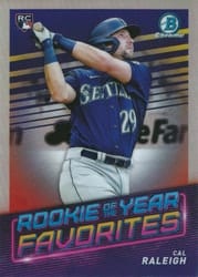 2022 Bowman ROY Favorites Cal Raleigh #ROYF-7 card
