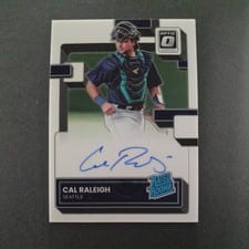 2022 Donruss Optic Rated Rookies Signatures Cal Raleigh #RRS-CR card