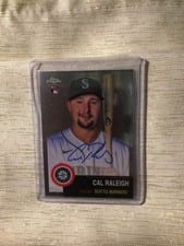 2022 Topps Chrome Platinum Anniversary Autographs Cal Raleigh #CPA-CR card