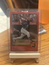 2022 Topps Heritage Cal Raleigh Chrome Red Refractor #367 card