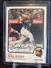 2022 Topps Heritage Real One Autographs Cal Raleigh #ROA-CR card