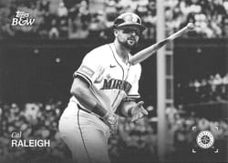 2025 Topps Black & White Base Set Cal Raleigh #25 card