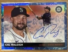 2025 Topps Chrome Platinum Autographs Cal Raleigh #CPA-CR card
