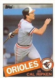 1985 Topps Base Set Cal Ripken #30 card
