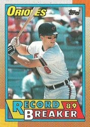 1990 Topps Base Set Cal Ripken #8 card