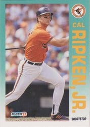 1992 Fleer Base Set Cal Ripken, Jr. #26 card
