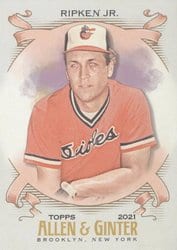 2021 Topps Allen & Ginter Base Set Cal Ripken Jr. #38 card