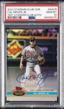 2022 Stadium Club Chrome 1991 Stadium Club Autographs Cal Ripken Jr. #DA-CR card