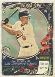 2023 Topps Allen & Ginter Spotless Spans Cal Ripken Jr. #SS-4 card